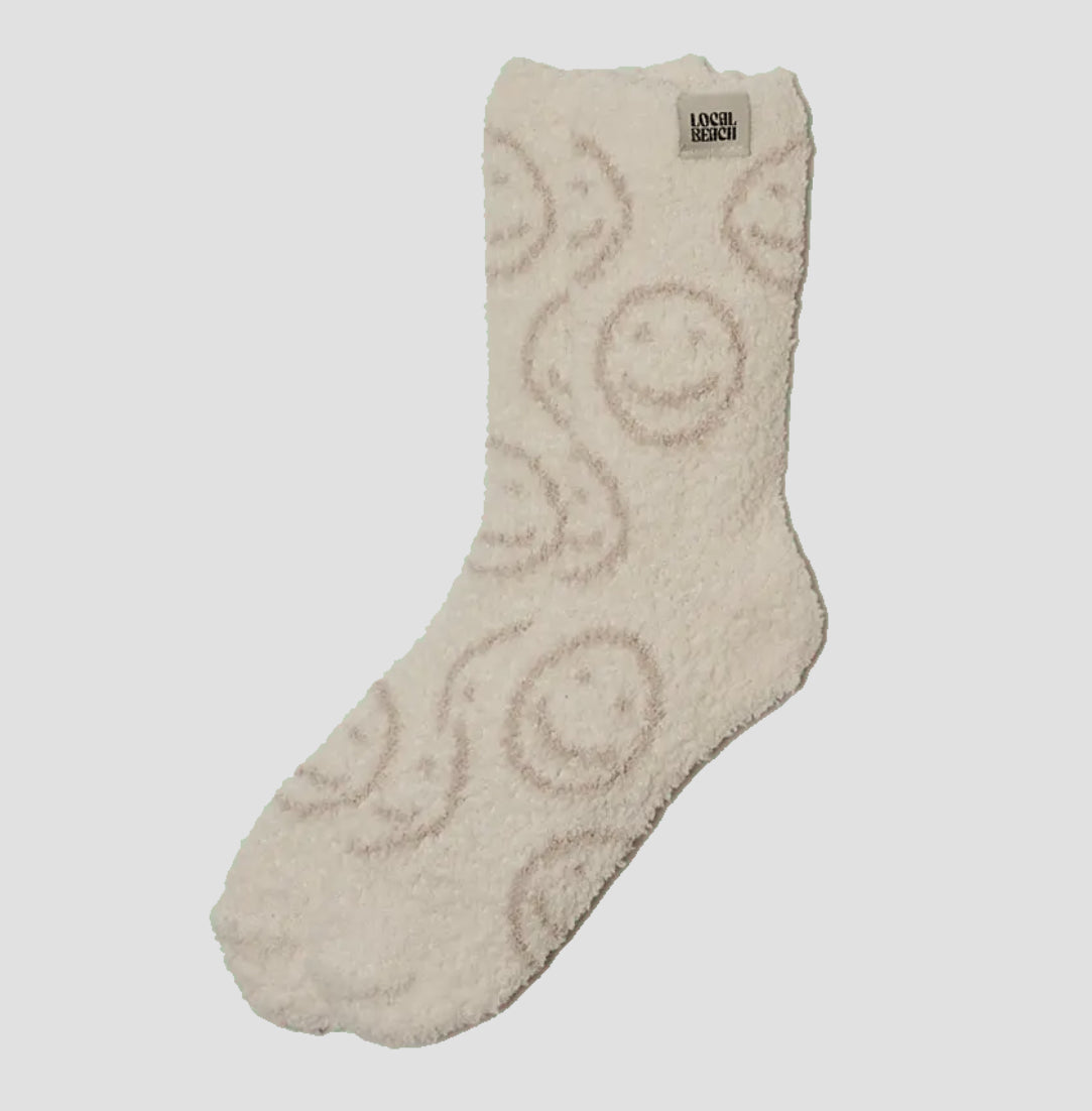 Smiley Sand Cozy Socks