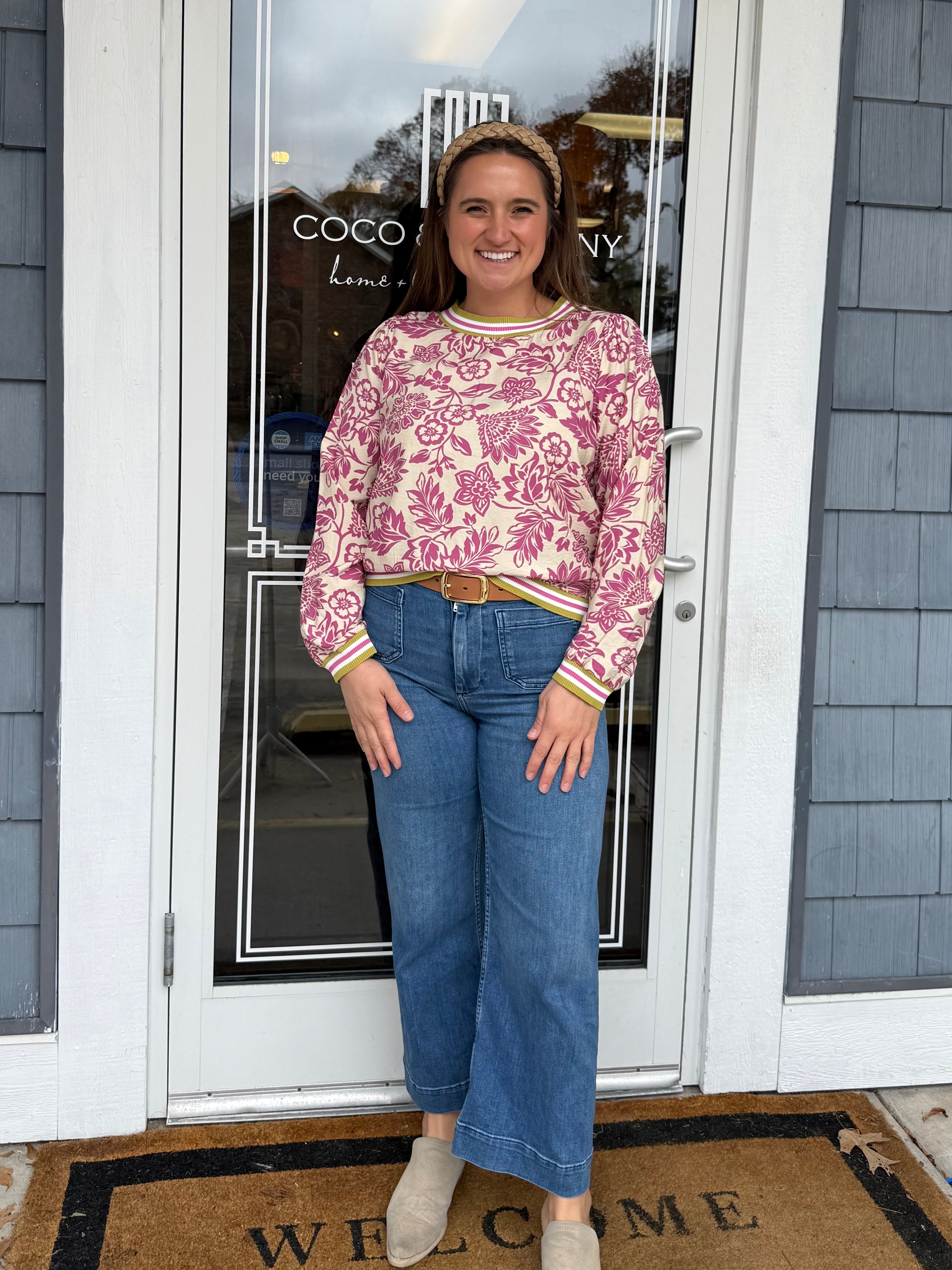 Orchid Wave Knit Top