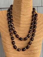 Chunky Magnetic Link Necklace- Dark Brown- Smith & Co.