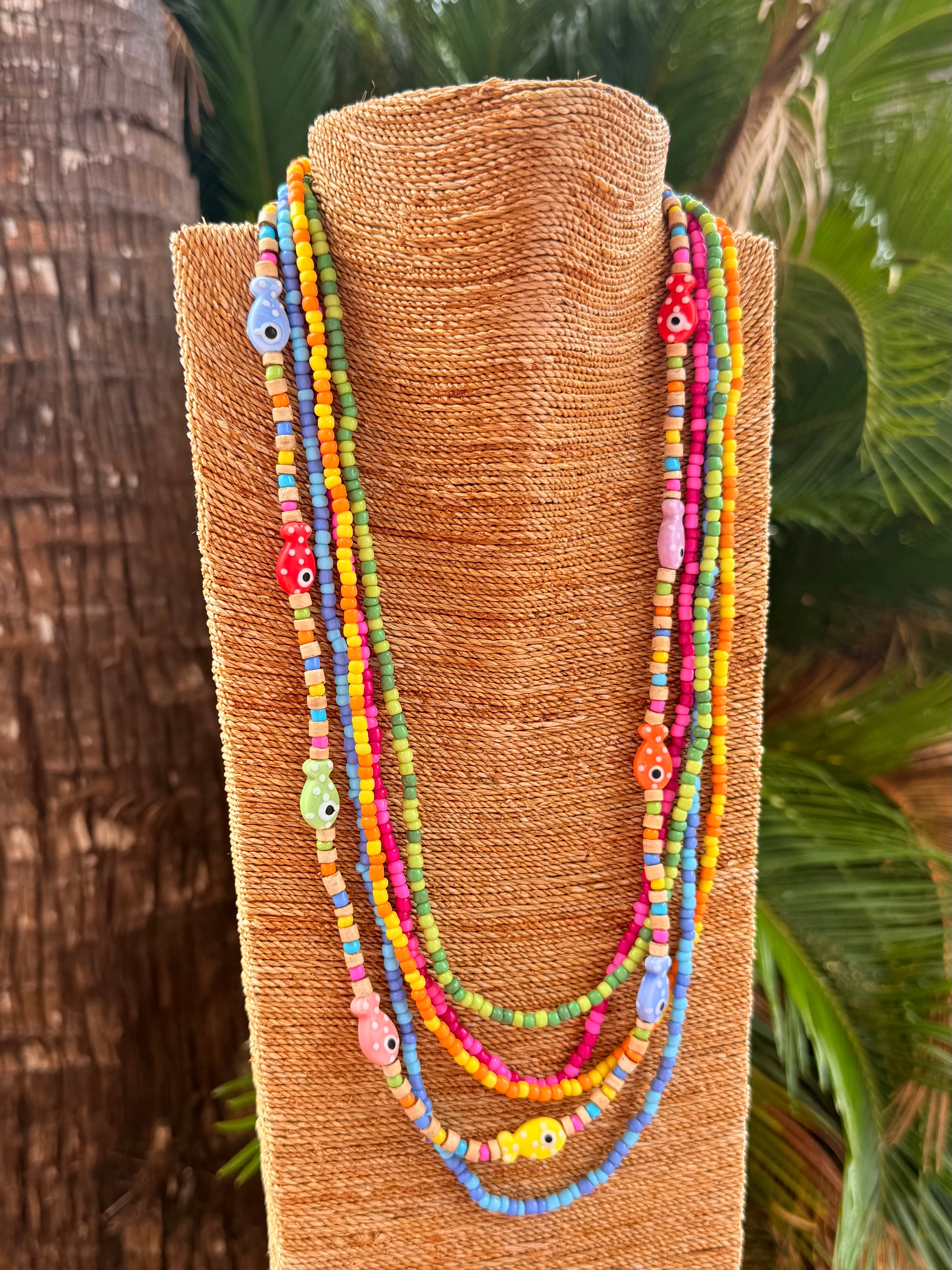Handmade Beaded Necklace Set (set of 5)