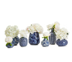 Large Blue Floral Hand Painted Vase