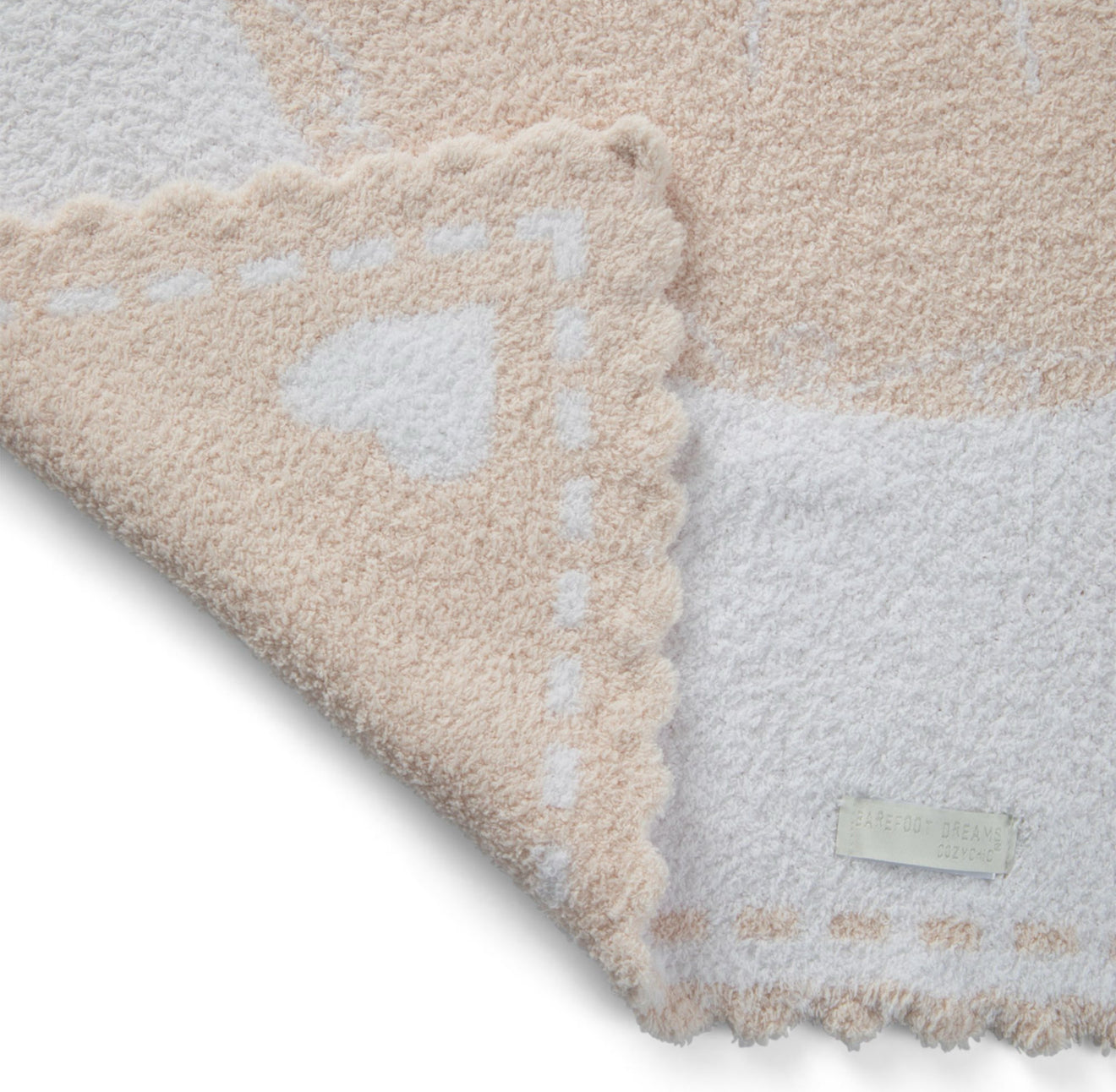 Barefoot Dreams Scalloped Receiving Blanket: Pink Tutu