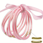 Light Pink Jelly Bangle Set