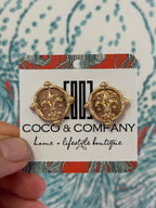 Fleur De Lis Stud Earrings