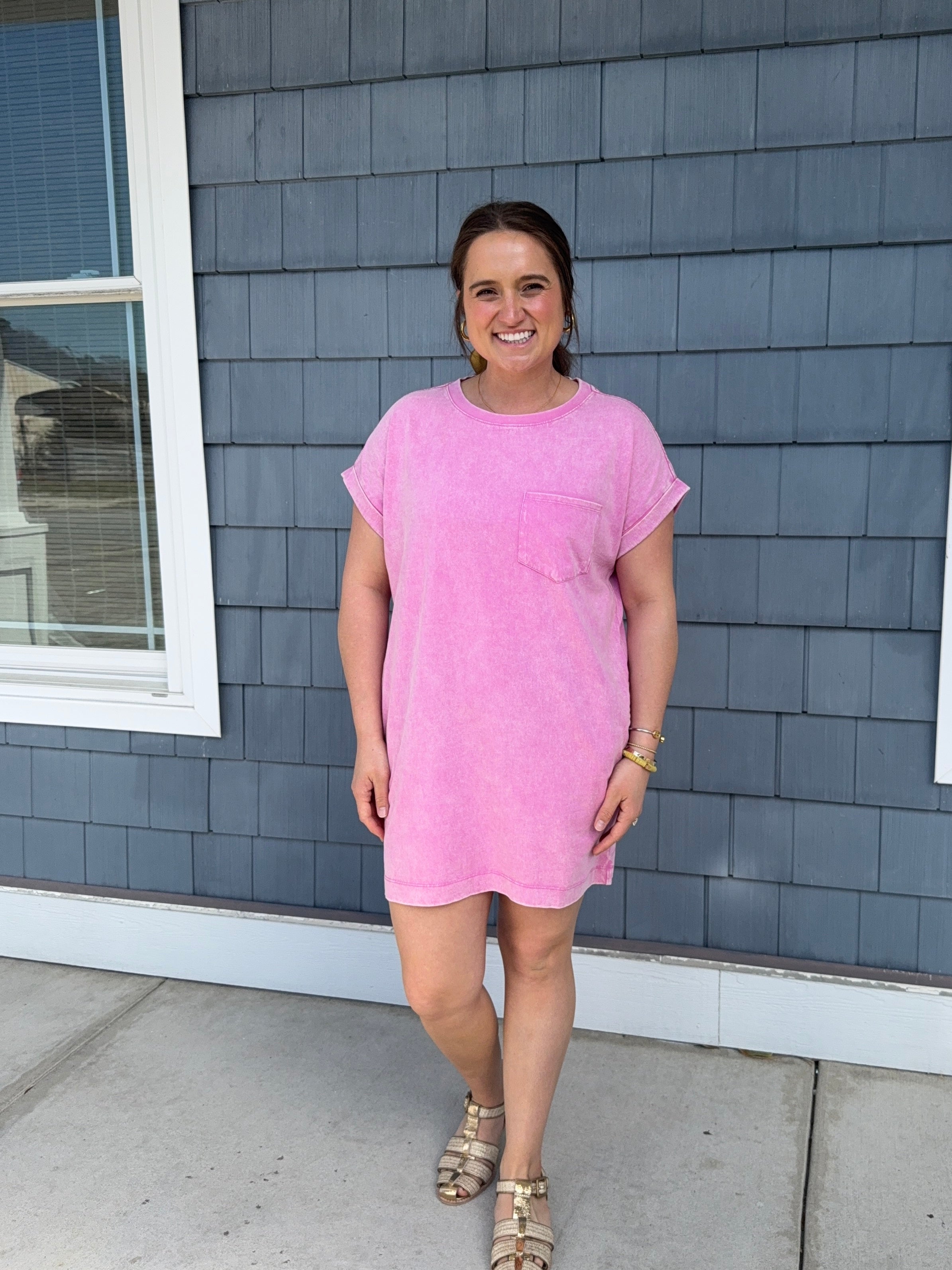 Bubble Gum Pink Tshirt Dress