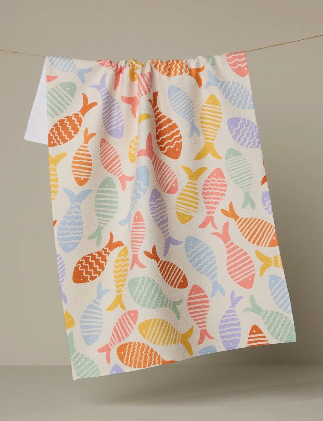 Fish Flip Tea Towel Geometry