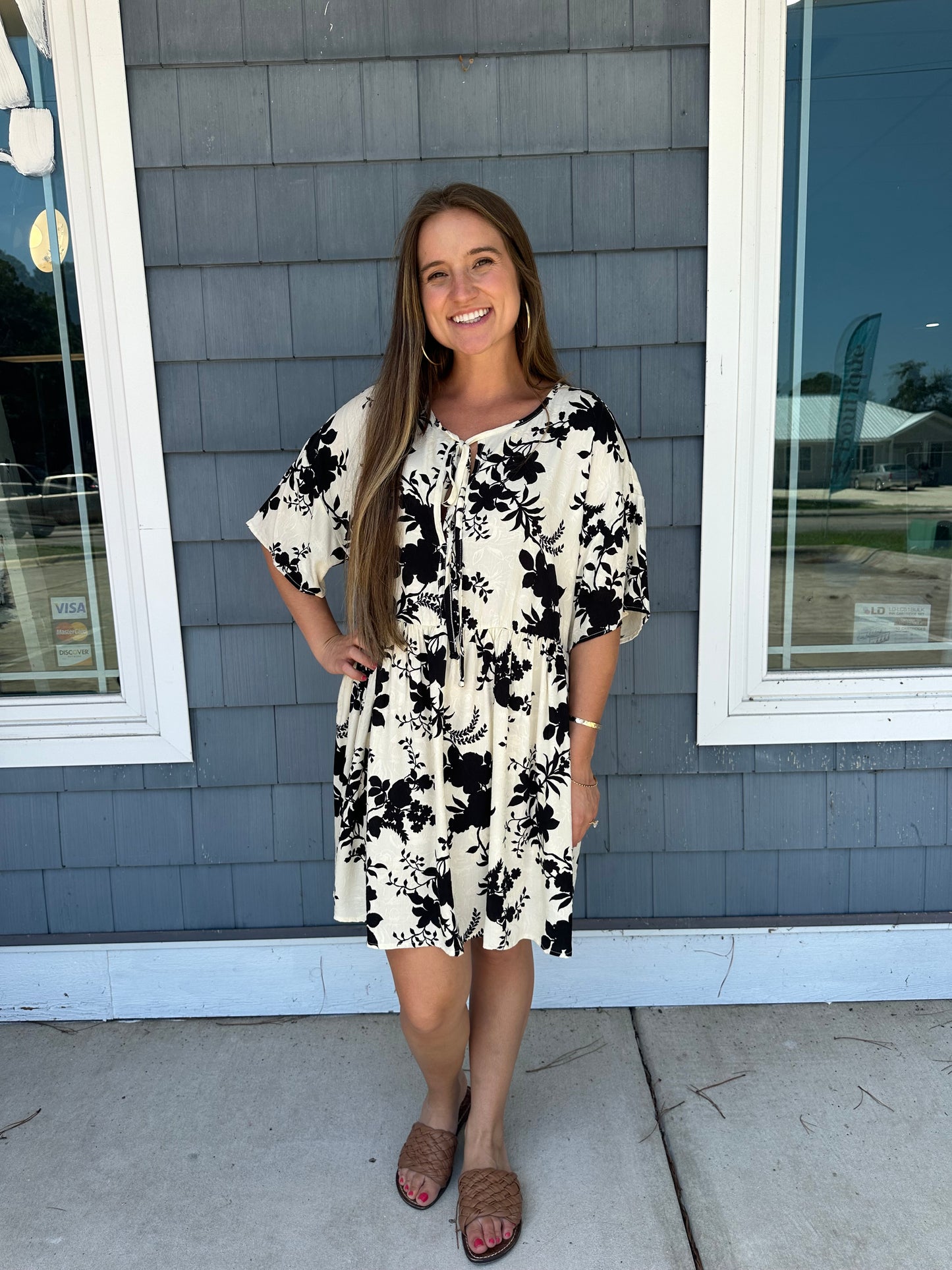 Floral Print SS Woven Mini Dress