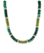 Olive & Gold Beaded Necklace