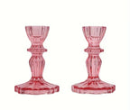 Pink Glass Candle Holder (1)