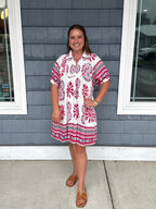 Berry Mix Printed Dress
