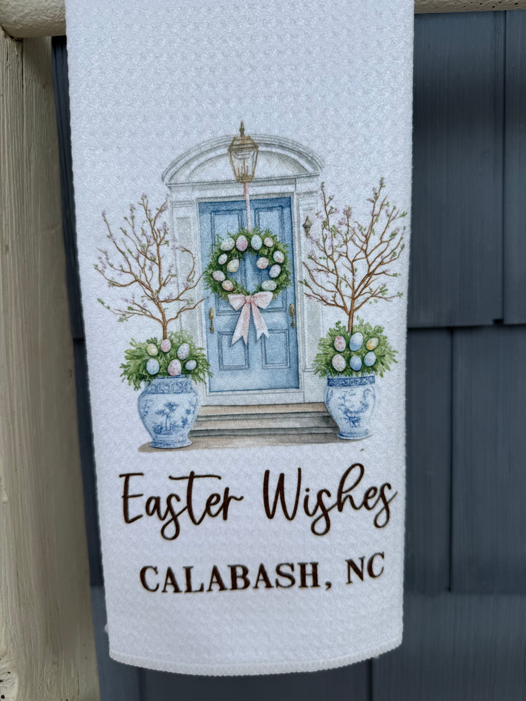 Calabash Easter Wishes Waffle Towel