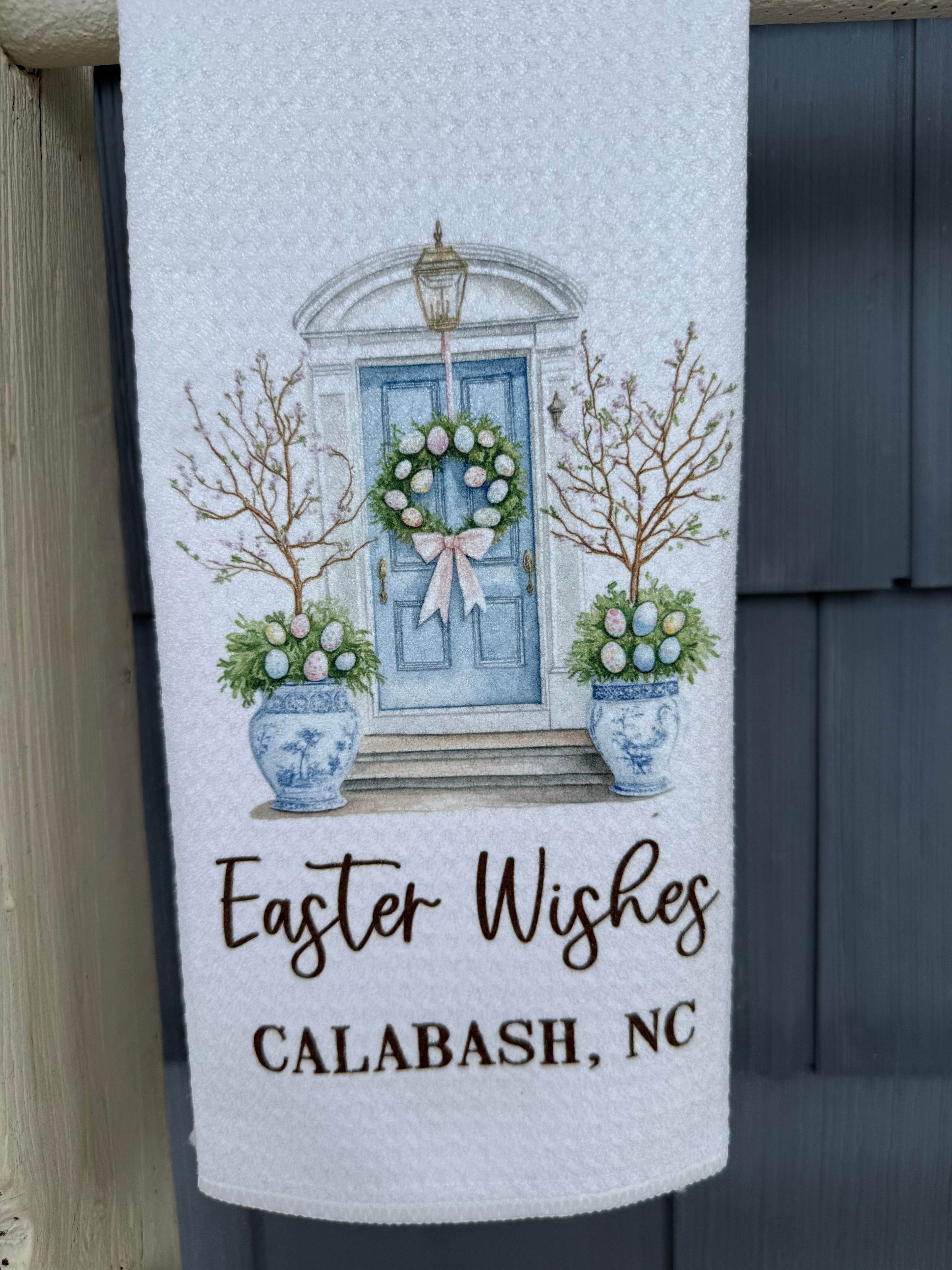 Calabash Easter Wishes Waffle Towel