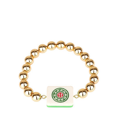 Gold Bead Mahjong Bracelet