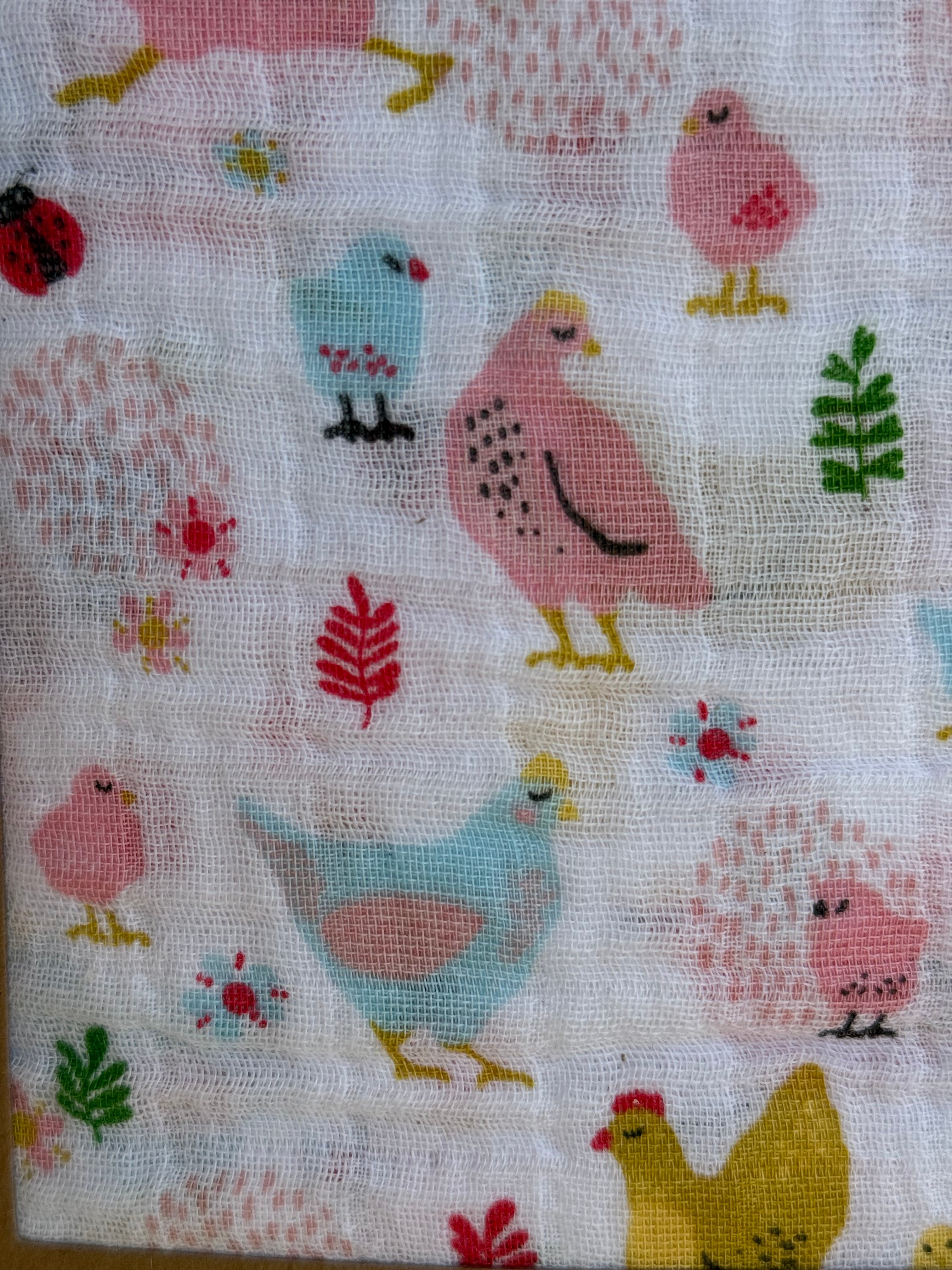 Mudpie Boxed Cotton Muslin Swaddle Chicken