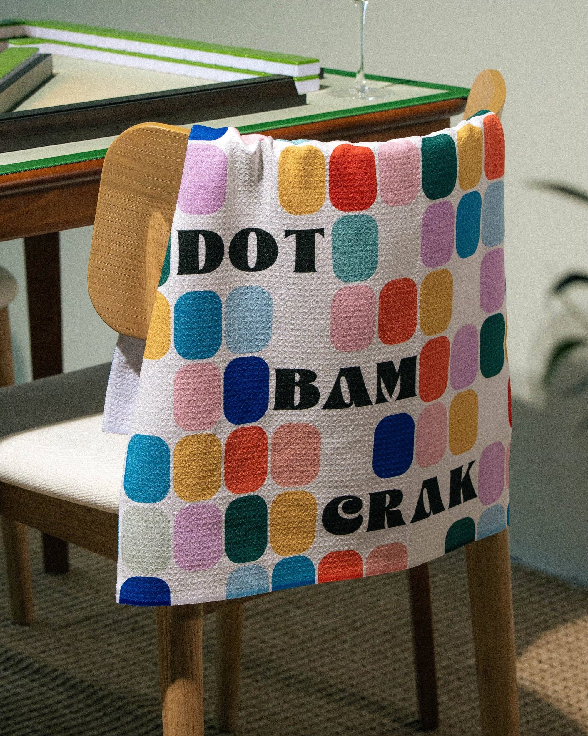 Tile Talk- Mahjong Tea Towel Geometry