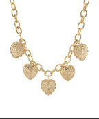 Multi Heart Charm Necklace