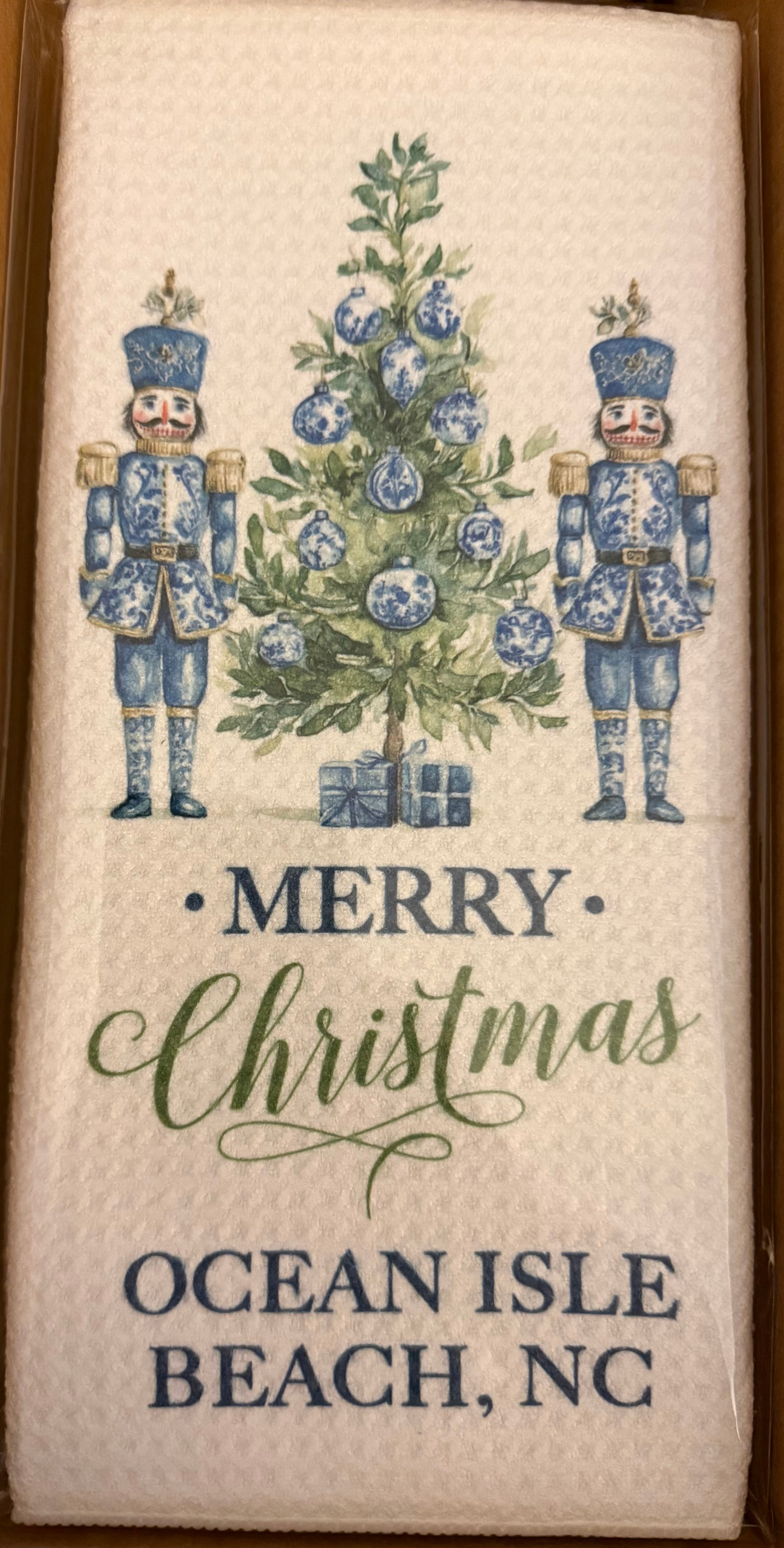 Merry Christmas Ocean Isle Beach Towel