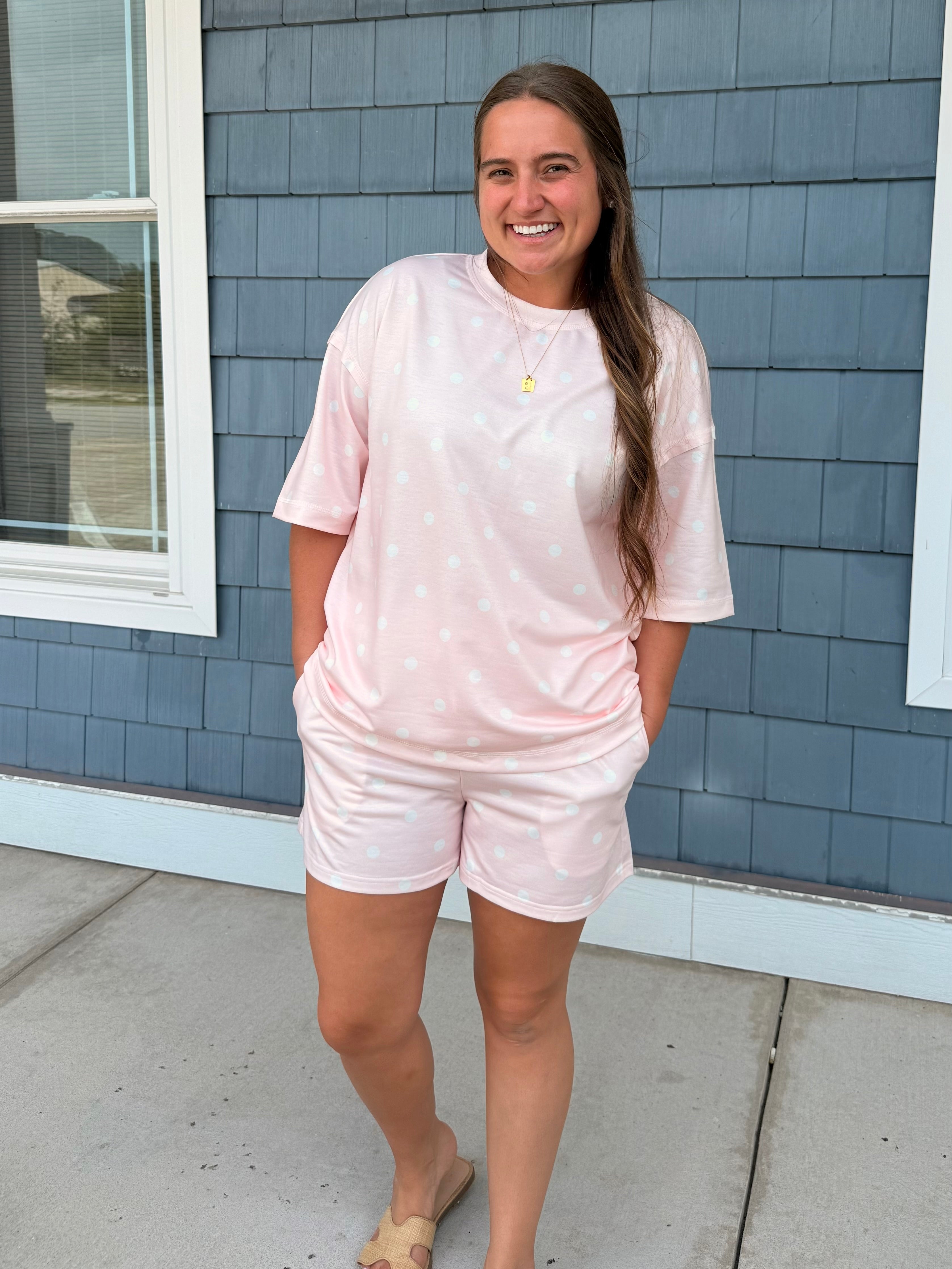Pink Polka Dot Set