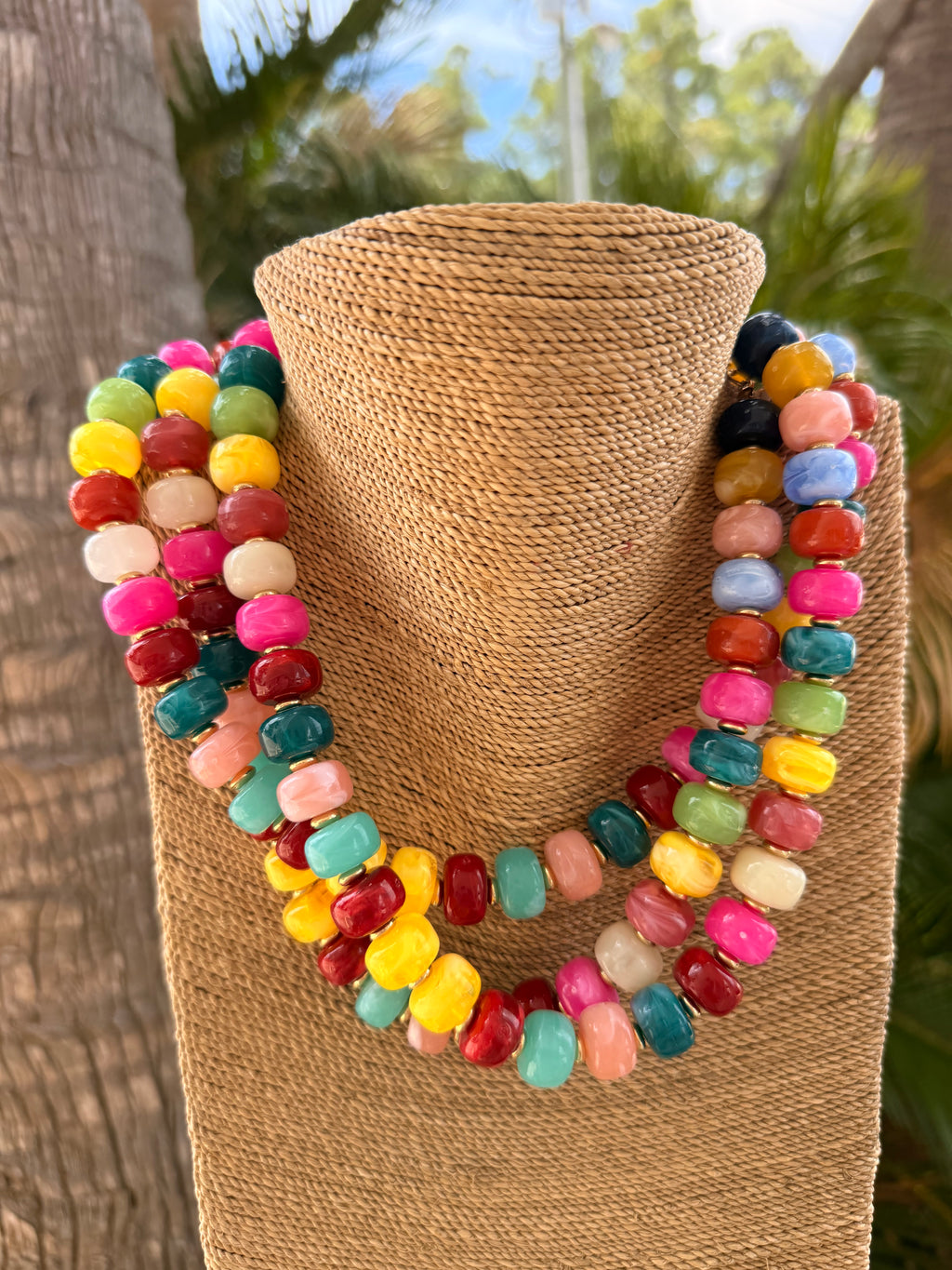 Multi Color Beaded Necklace