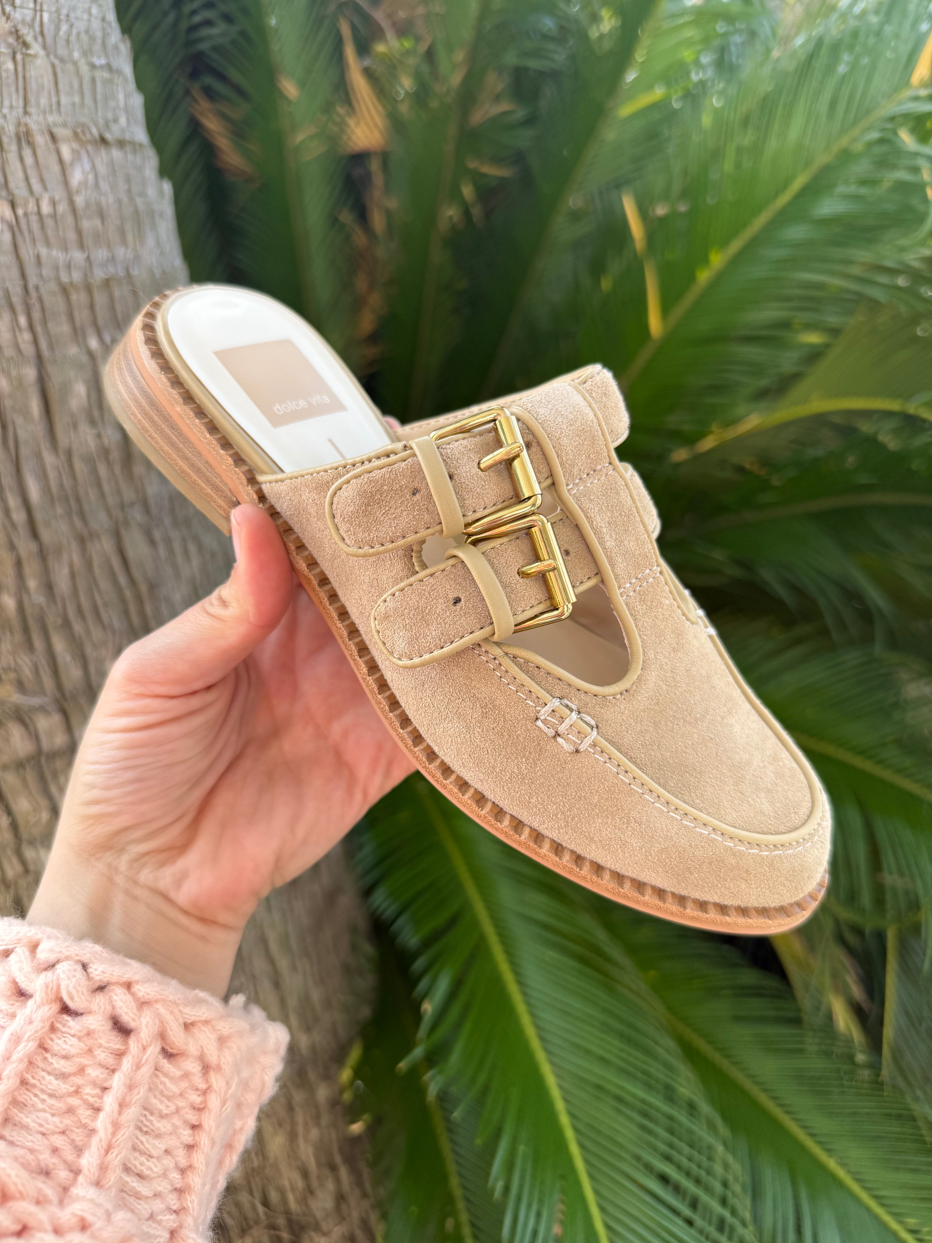 Dolce Vita Haydee Double Buckle Tan Mule