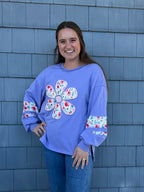 Purple Baggy Flower Top