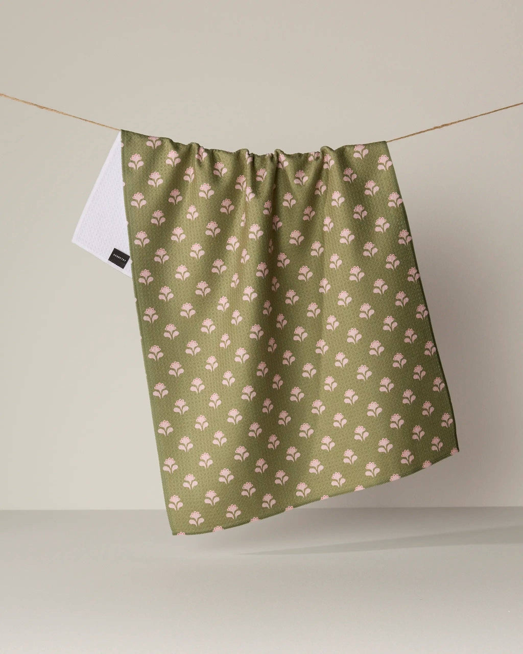 Lucky Flowers- Mahjong Tea Towel Geometry