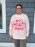 Love like Jesus Oversized Mock Neck Sweatshirt