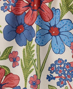 Plaid Floral Tea Towel Geometry