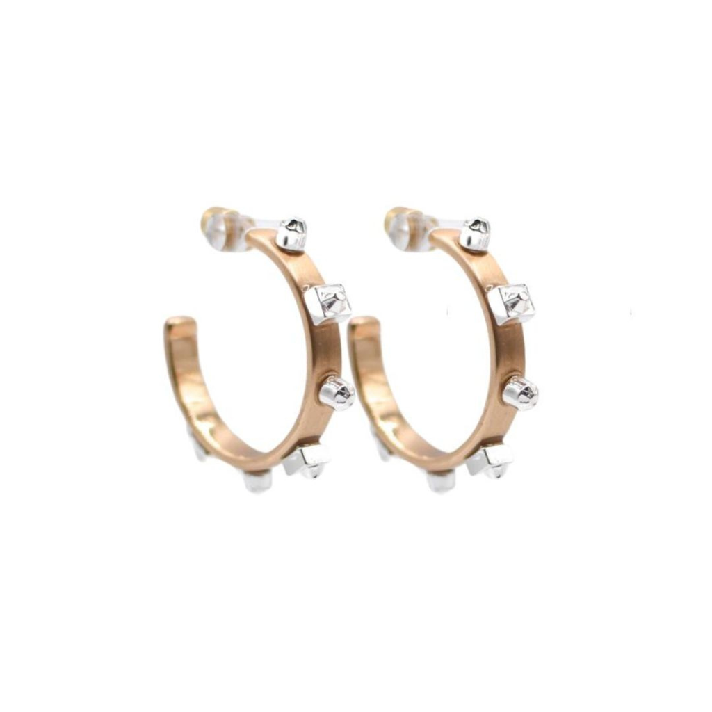 Mixed Metal Hoop Earrings - Gold with Silver - Smith & Co.