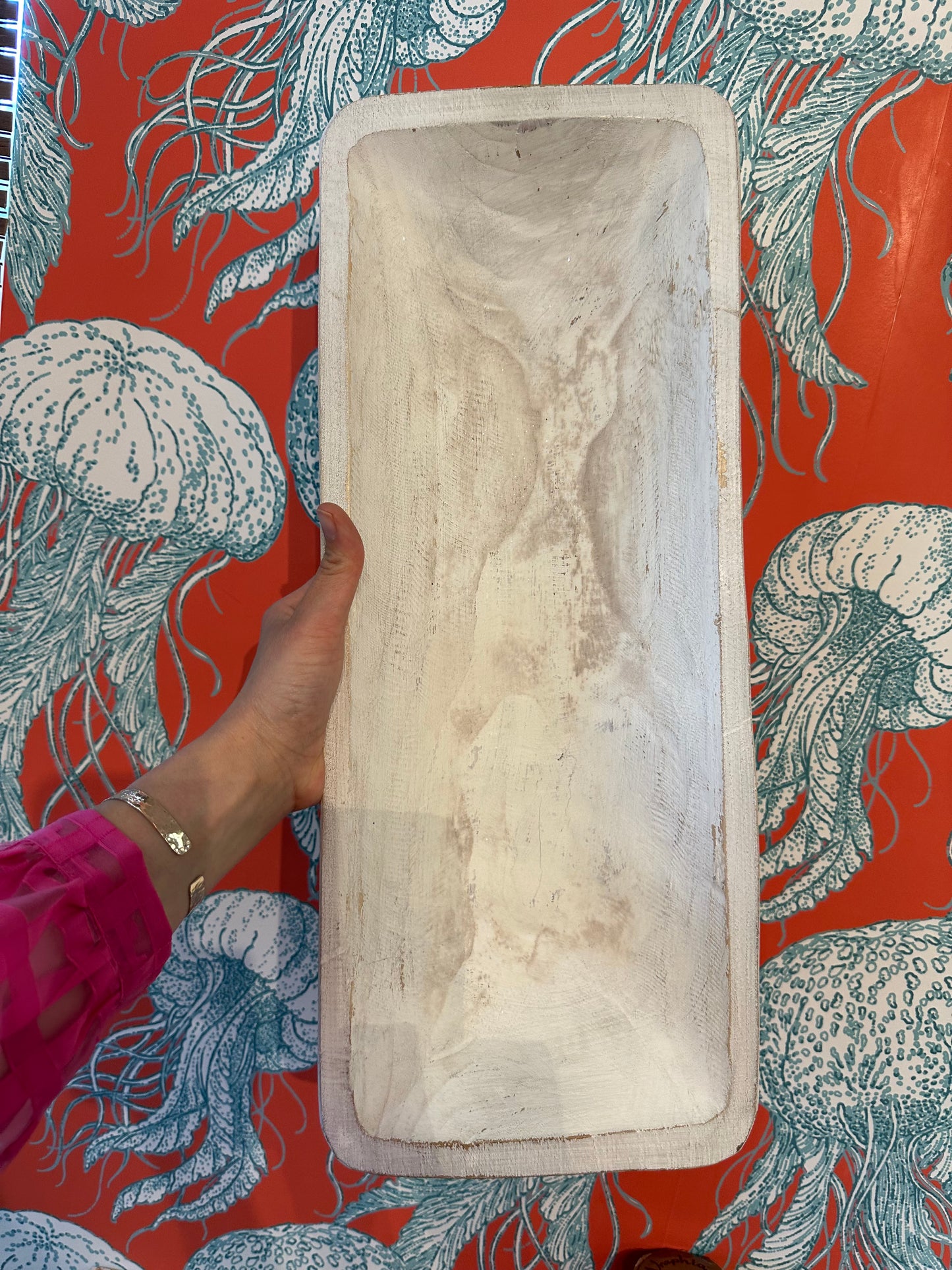 20" White Dough Bowl, RAZ
