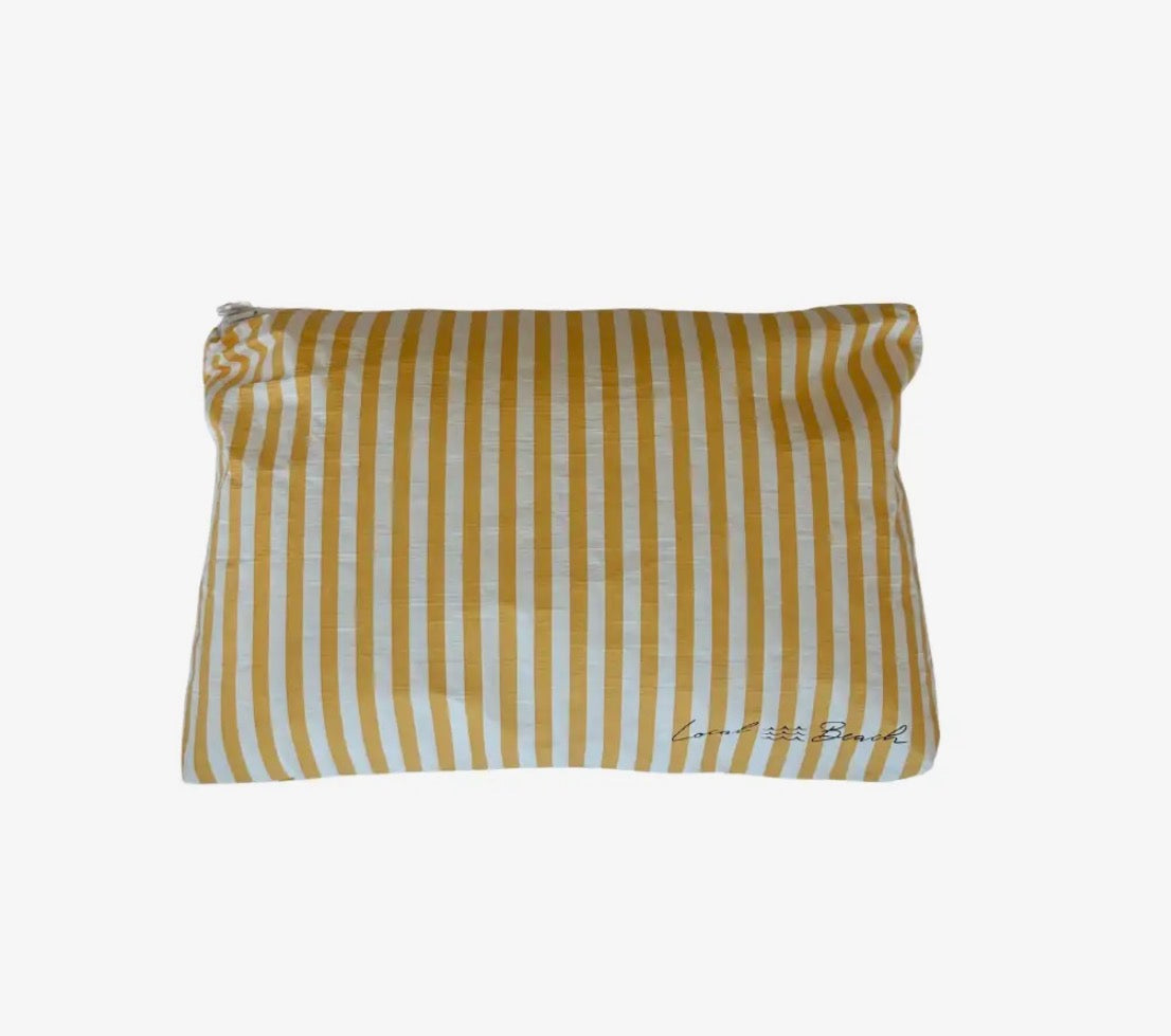 Golden Stripe Water Resistant Pouch- Small