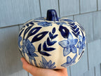 Blue & White Glass Pumpkins