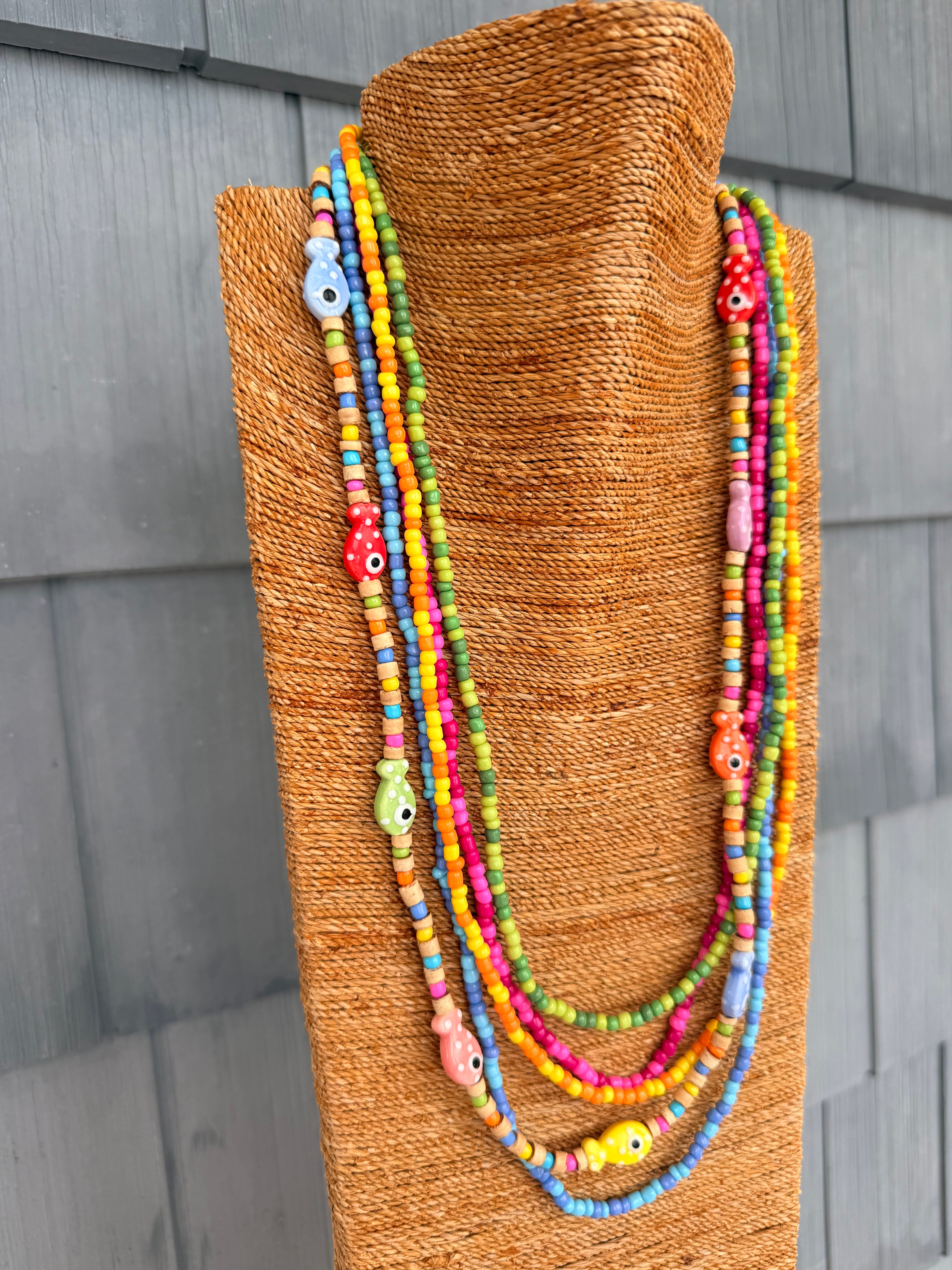 Handmade Beaded Necklace Set (set of 5)