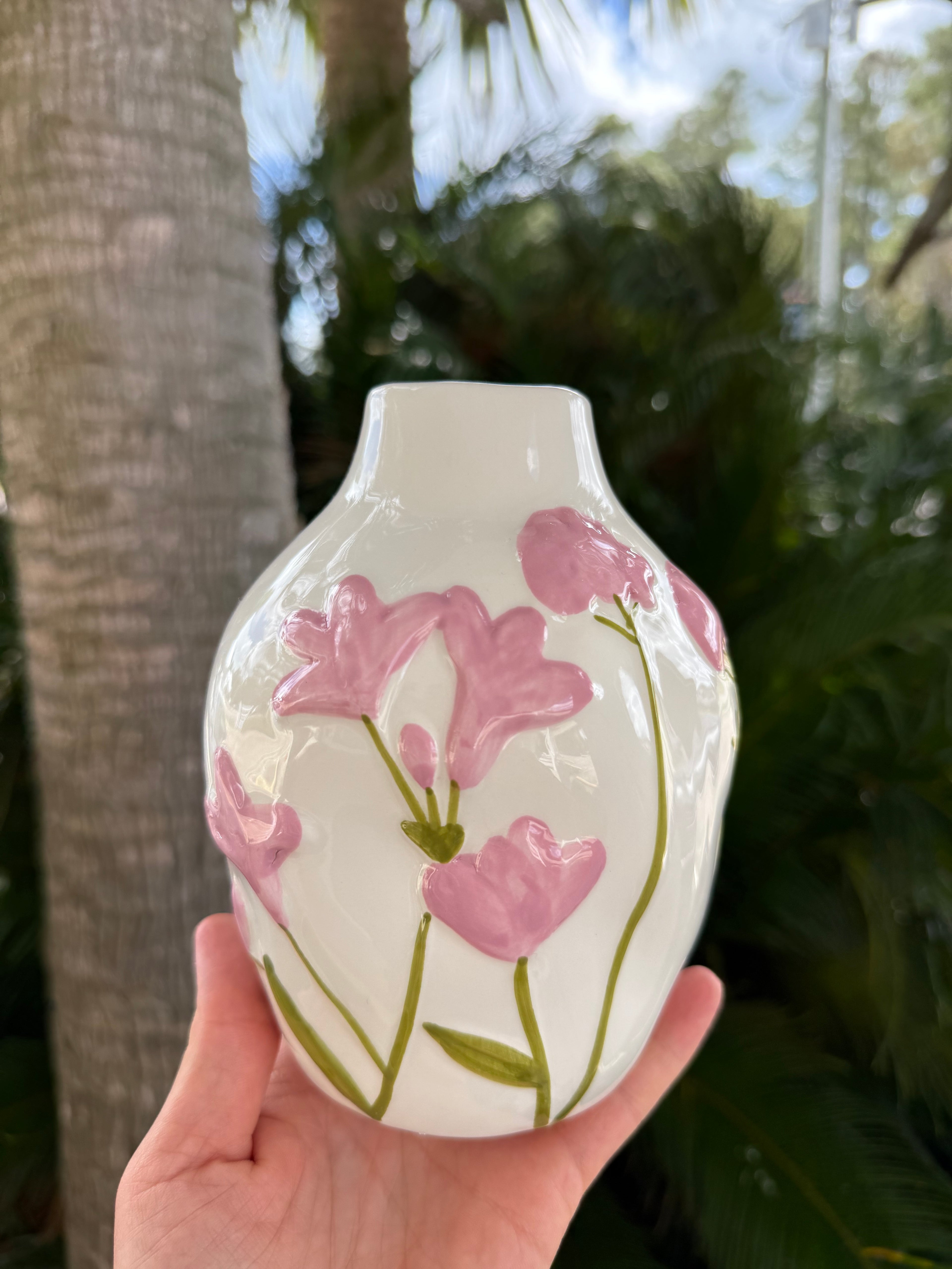 Pink Floral Vases