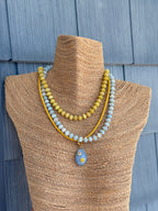 Sea Glass Necklace - Dusty Blue- Smith & Co.