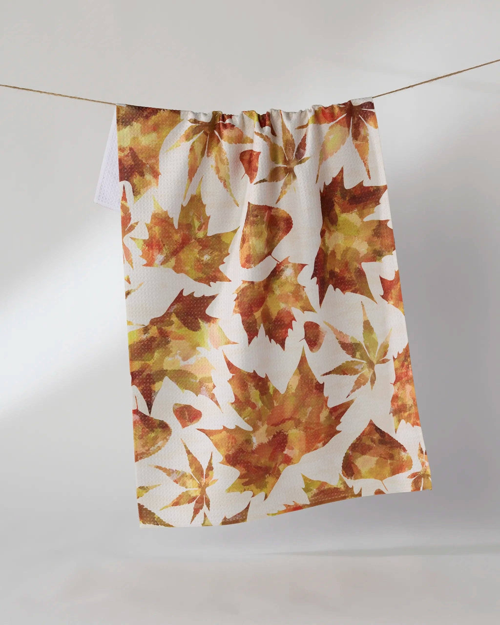Painted Fall Tea Towel Geometry