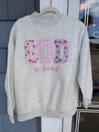 God is Good Embroidered Sweatshirt