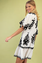 PREORDER: Off White Bold Print Mini Dress