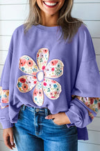 Purple Baggy Flower Top