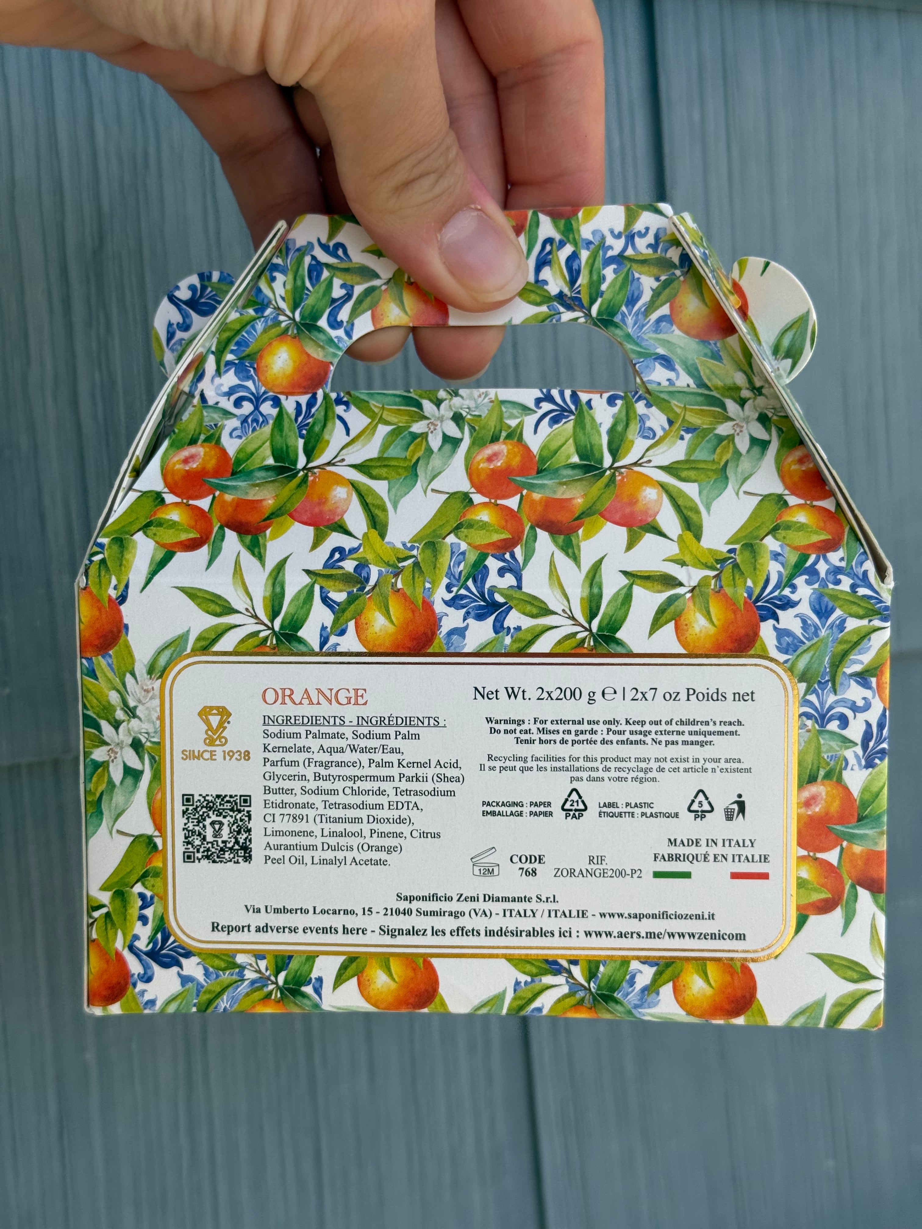 Orange Boxed Fine Triple Milled Soap