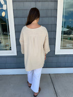 Gauze Two Pocket Top (Multiple Colors)