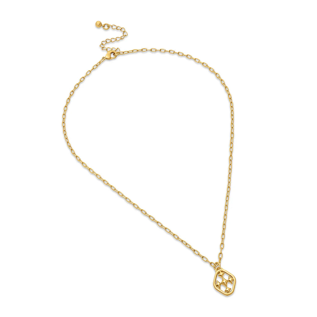 Shield Petite Necklace Gold Vermeil 8 mm Gracewear