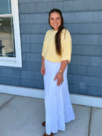 White Tiered Maxi Skirt
