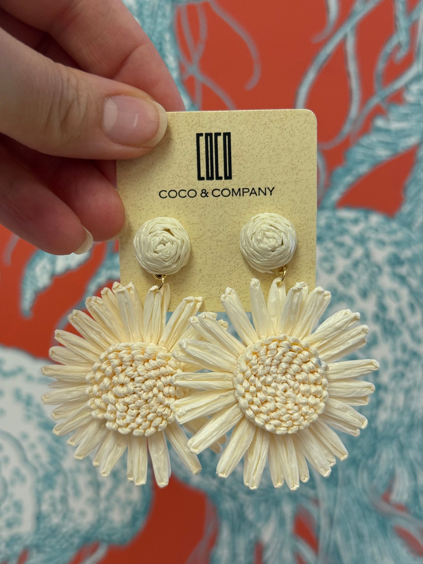 Off White Raffia Flowers