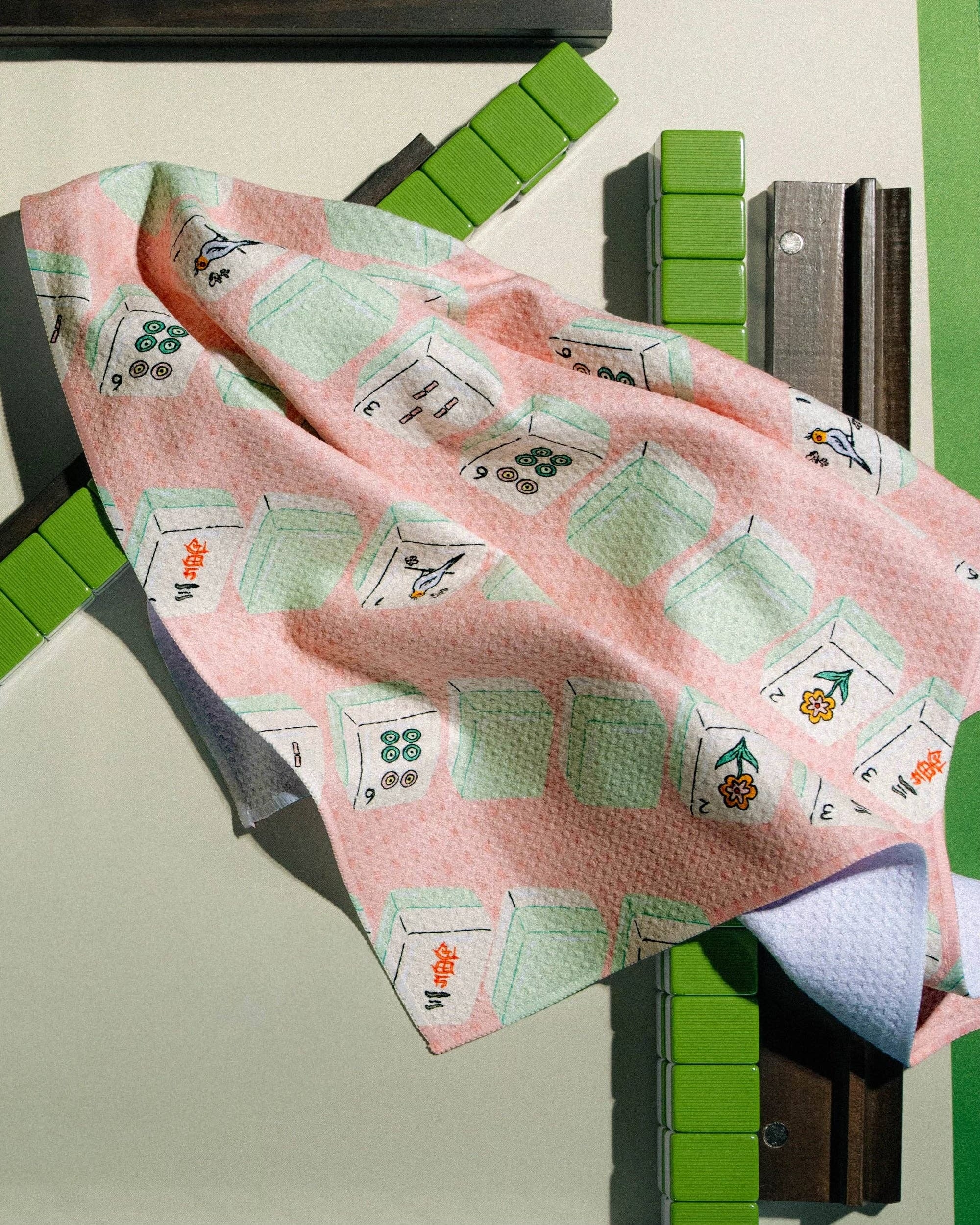 Tile Parade- Mahjong Tea Towel Geometry