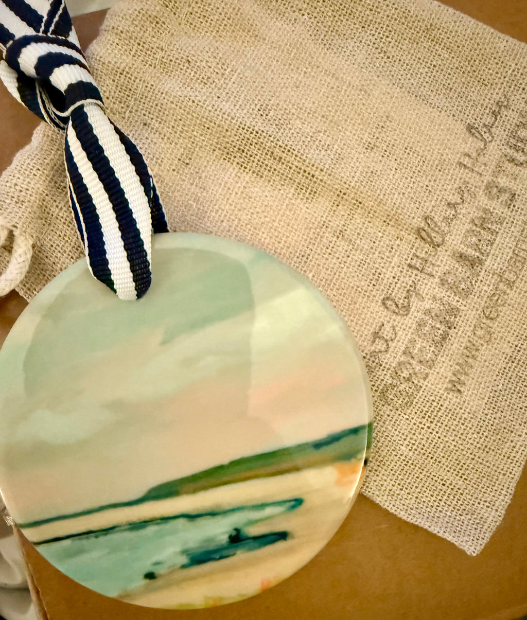 Porcelain Beach Ornament