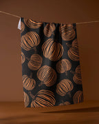 Pumpkin Noir Tea Towel Geometry