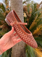 Tan Woven Ballet Flats