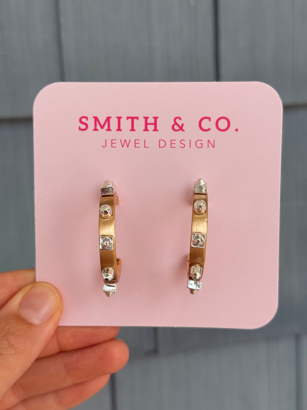 Mixed Metal Hoop Earrings - Gold with Silver - Smith & Co.