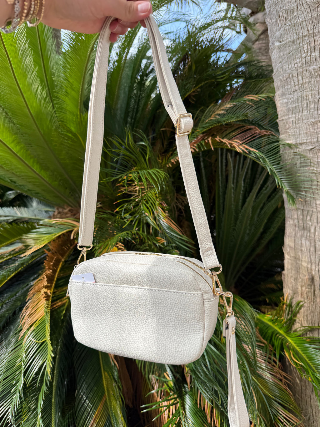 Ivory Luna Petite Luxe Pebble Vegan Leather Crossbody Bag